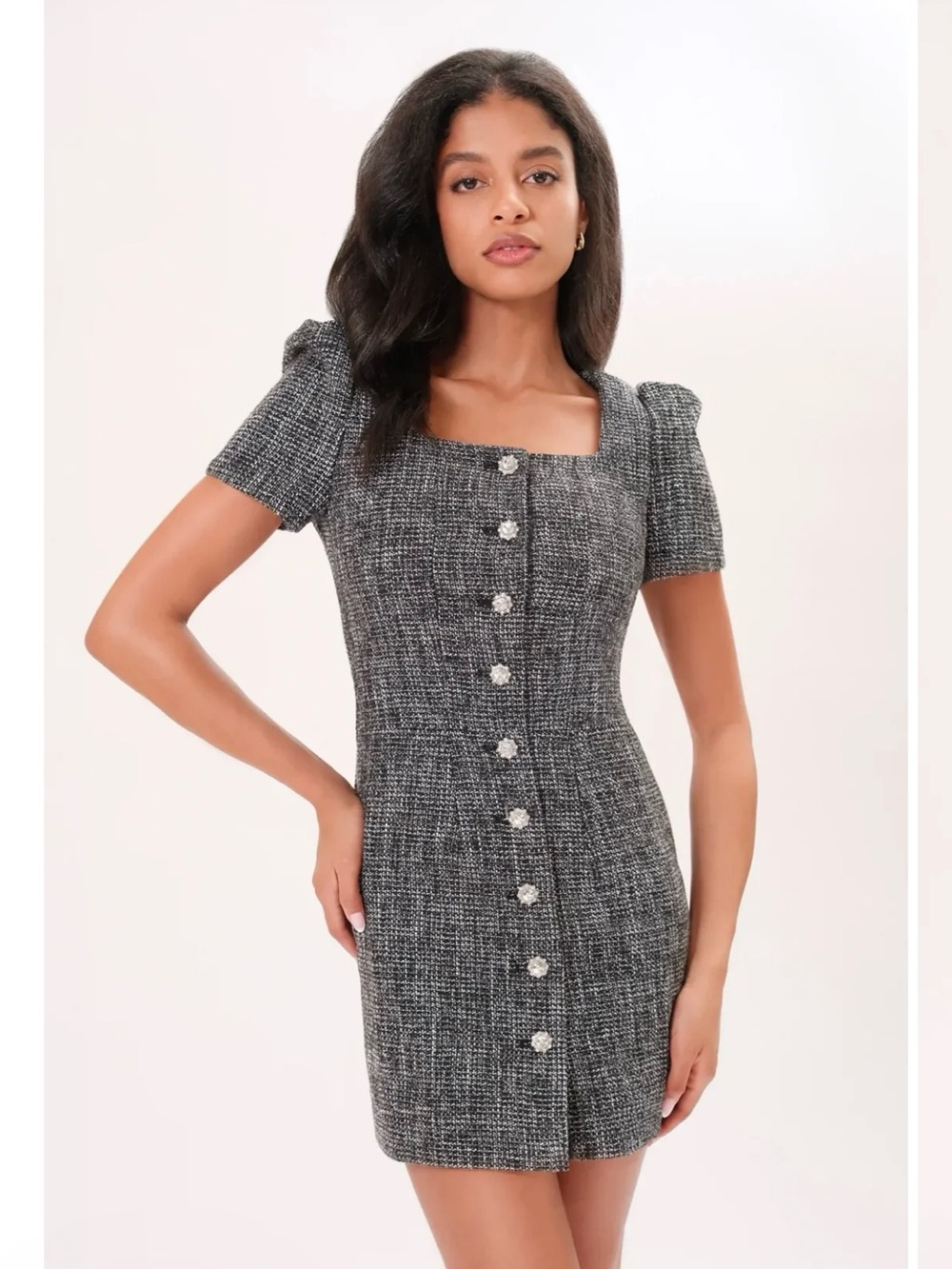 Amelia Tweed Dress (black opal)